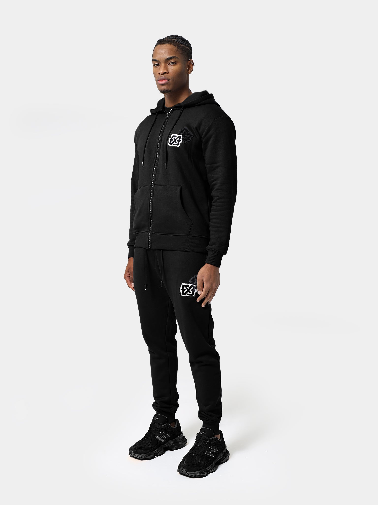 Full best sale black tracksuit