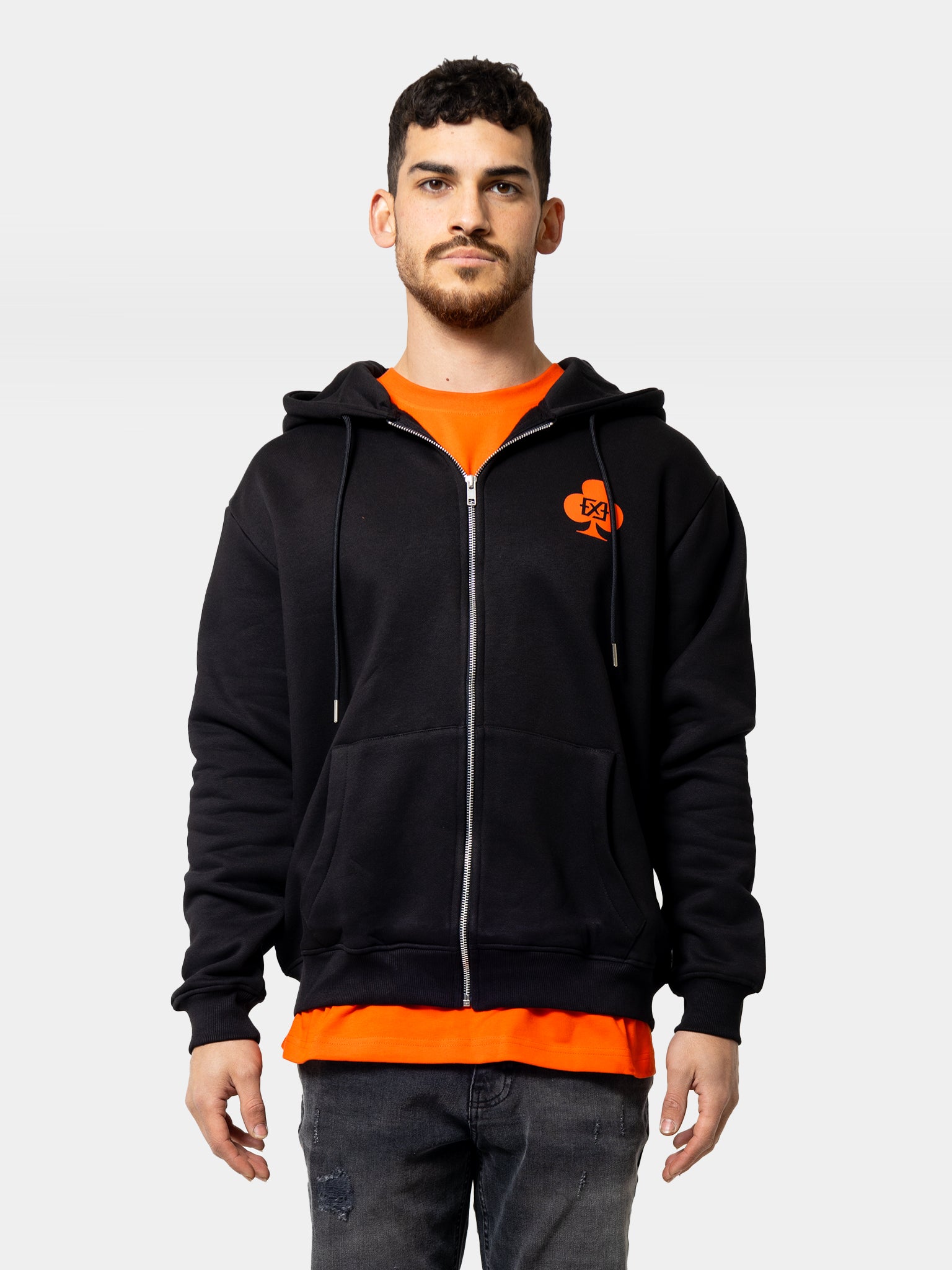 Card Vest | Black/Orange
