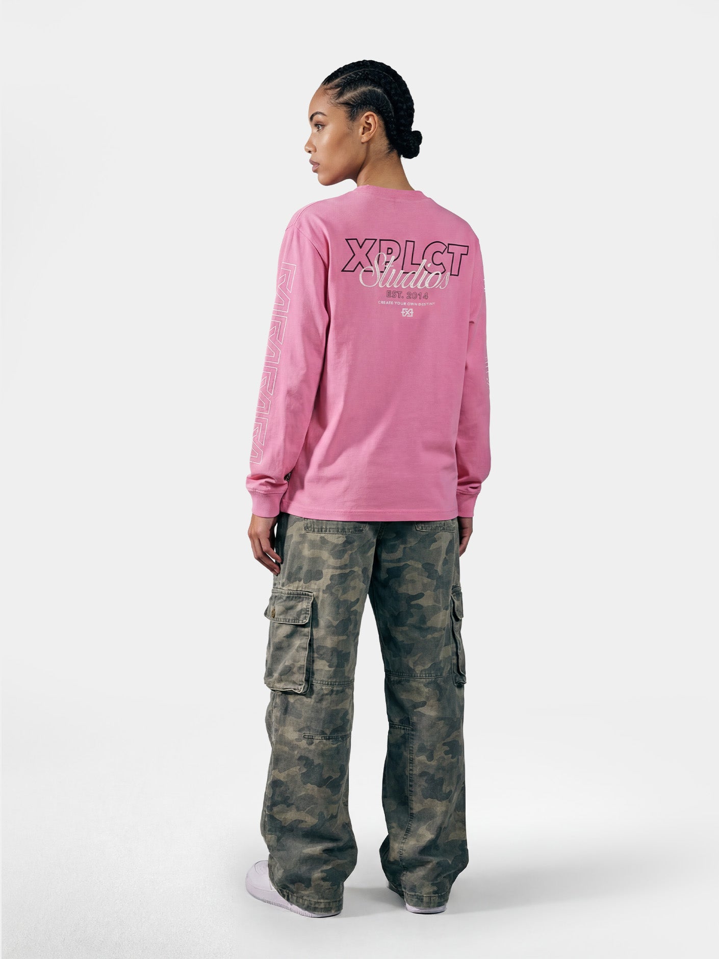 Destiny Longsleeve | Pink/White – XPLCT STUDIOS