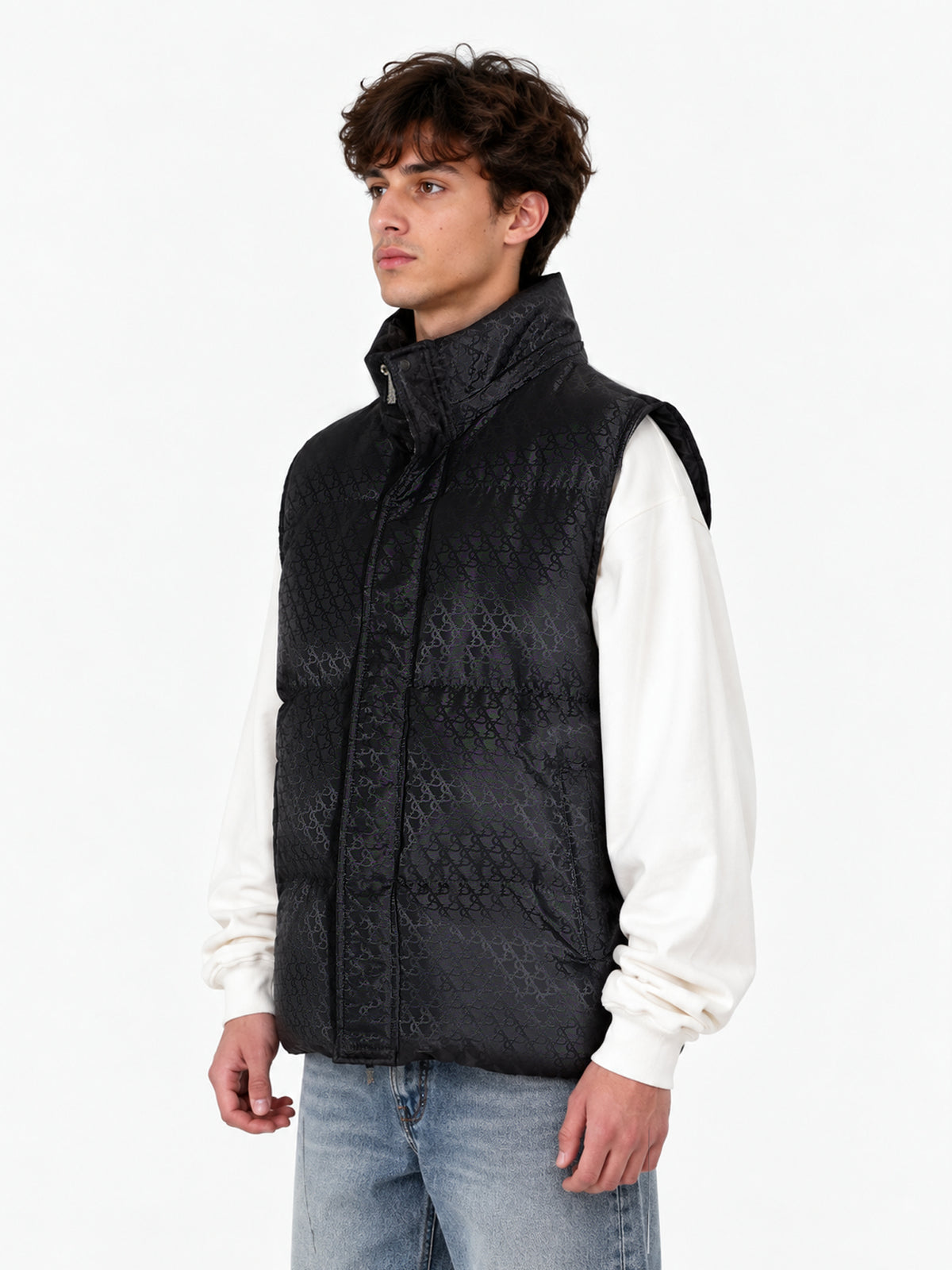 Monogram Bodywarmer Jacket | Black