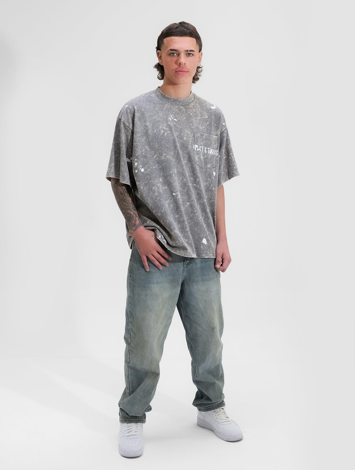 Painter Tee | Light grey
