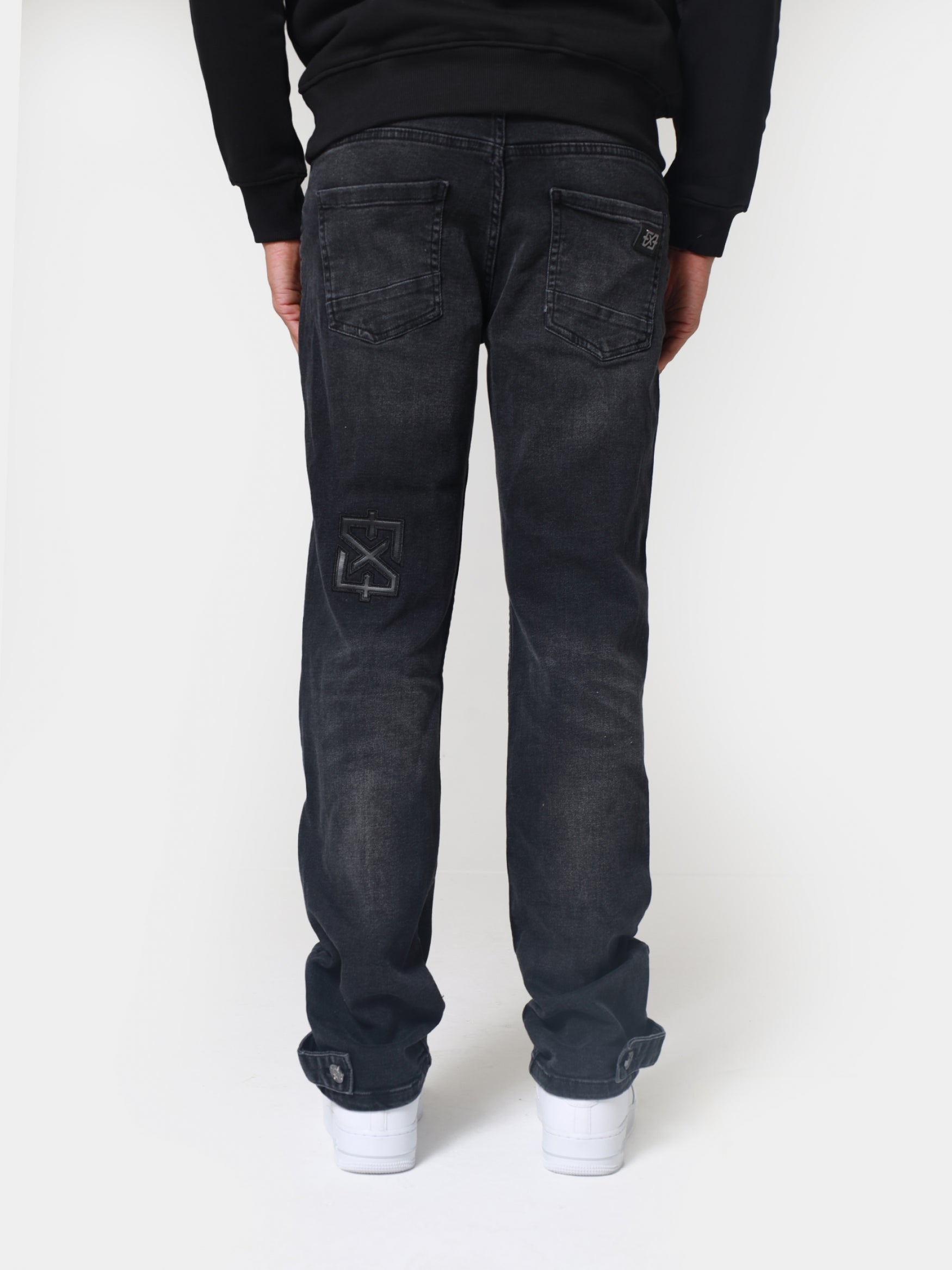 Patch Jeans | dark grey