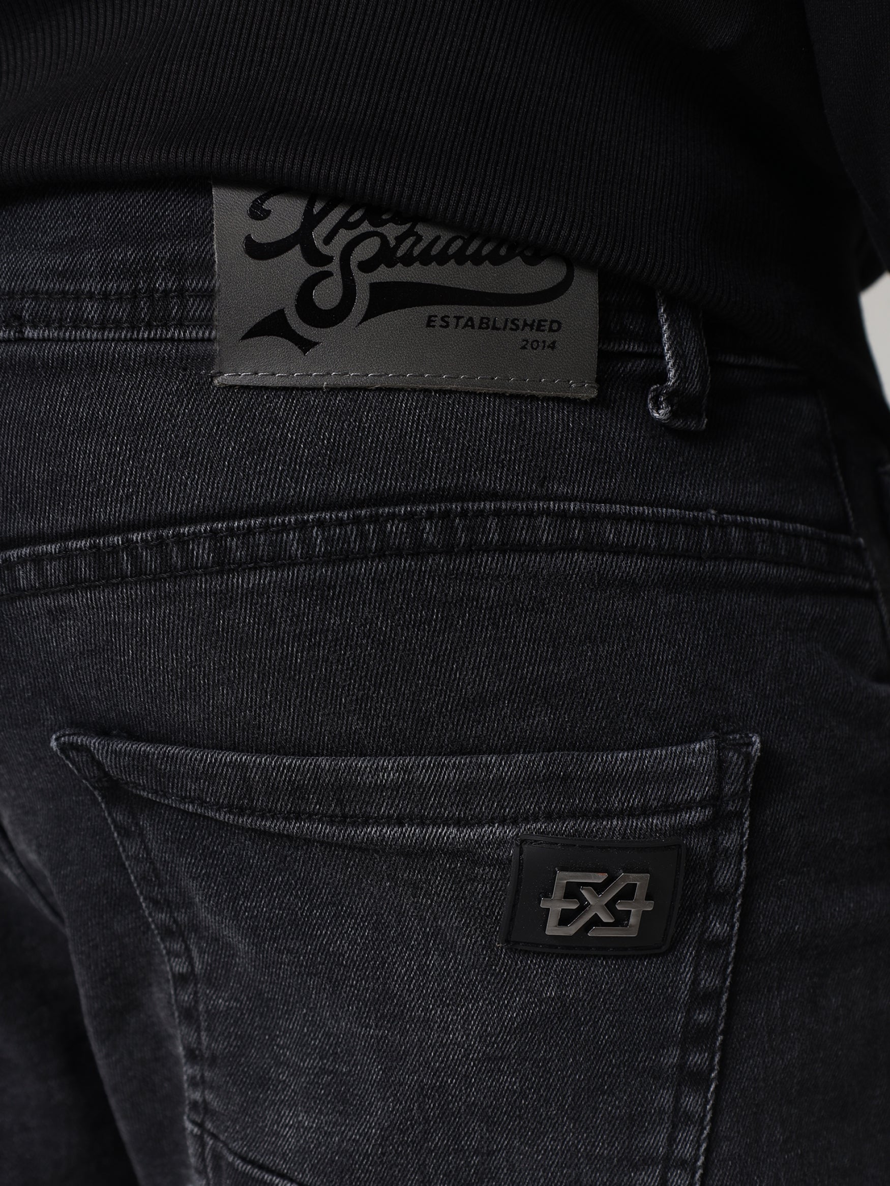 Patch Jeans | dark grey