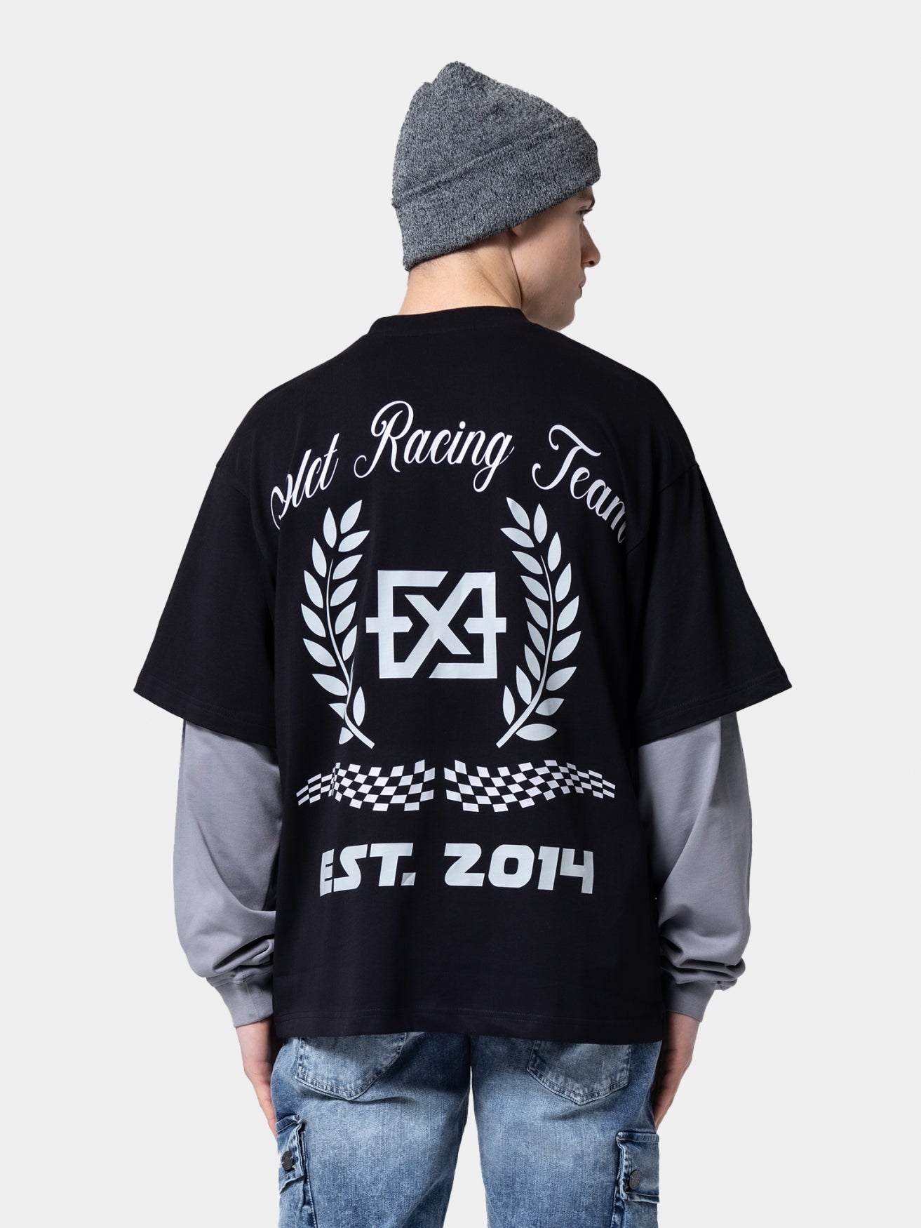 Racing dll tee | black / grey