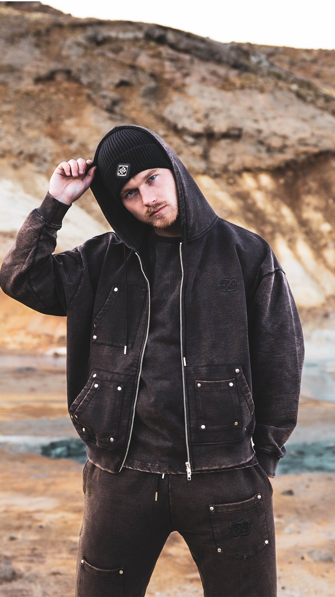 トップス beeden VEST STUDS HOODIE LIBERE Wave Studs Hoodie （Black） - Osaka / Kyoto, Ship Worldwide
