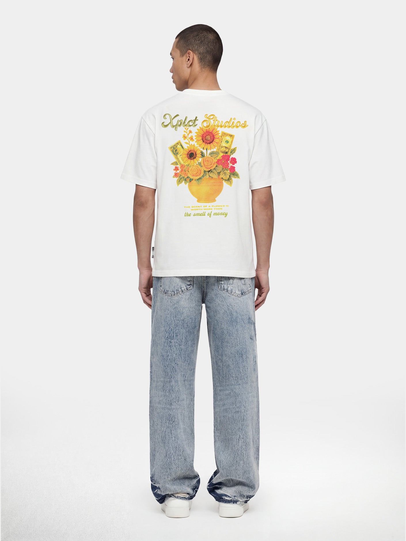 ★SHADOWS FLOWER Tee White XL Flowers Tee | Off white – XPLCT STUDIOS